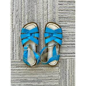 Kids Blue Patent Salt Water Sandal / 13